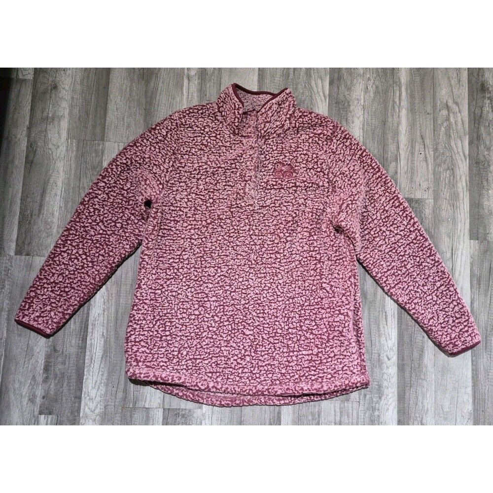 Realtree Sherpa Fleece Button Up Women’s XXL Pink Camo Trim Cozy Outdoor